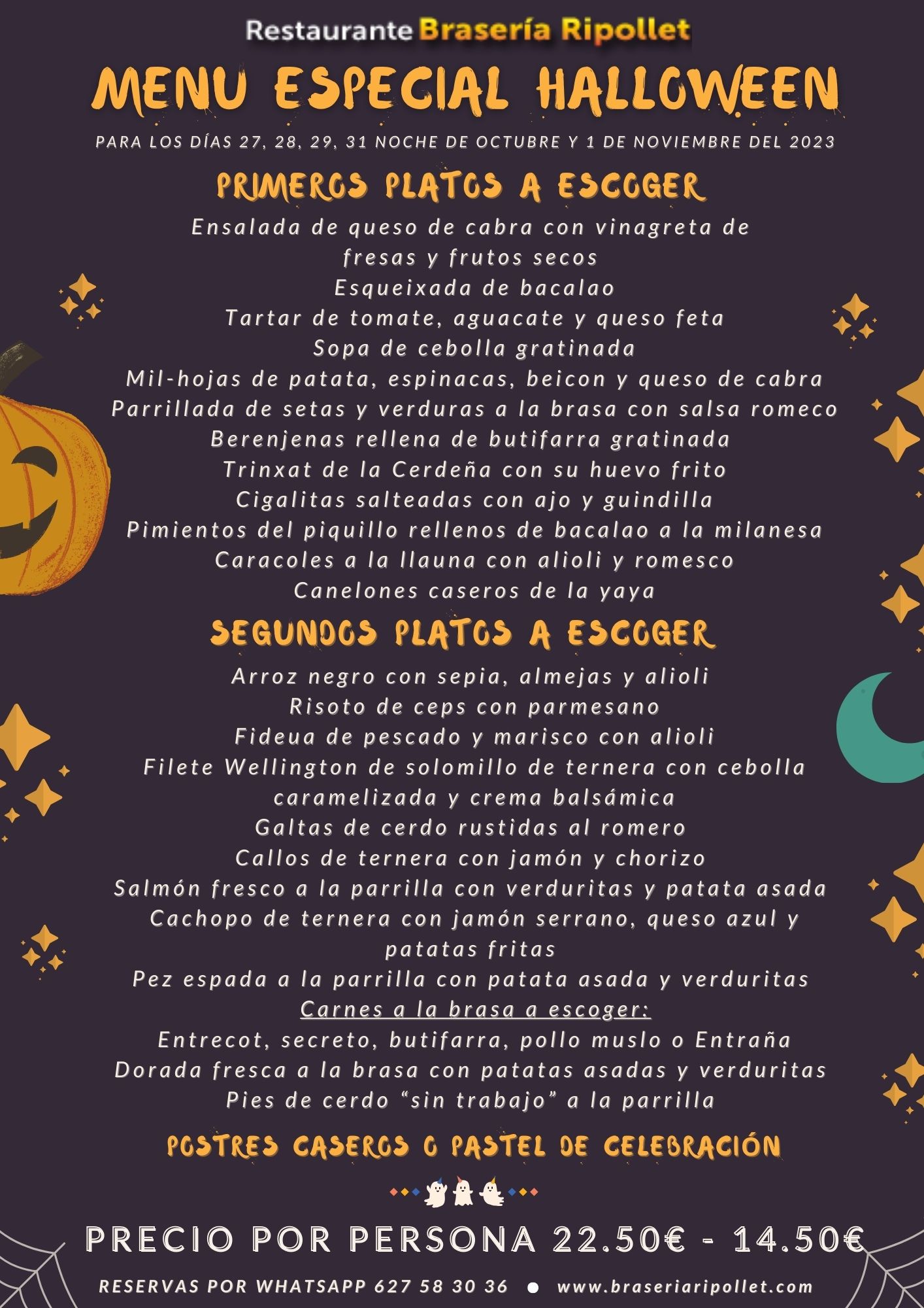 BraseriaRipollet Menu Especial Halloween2023
