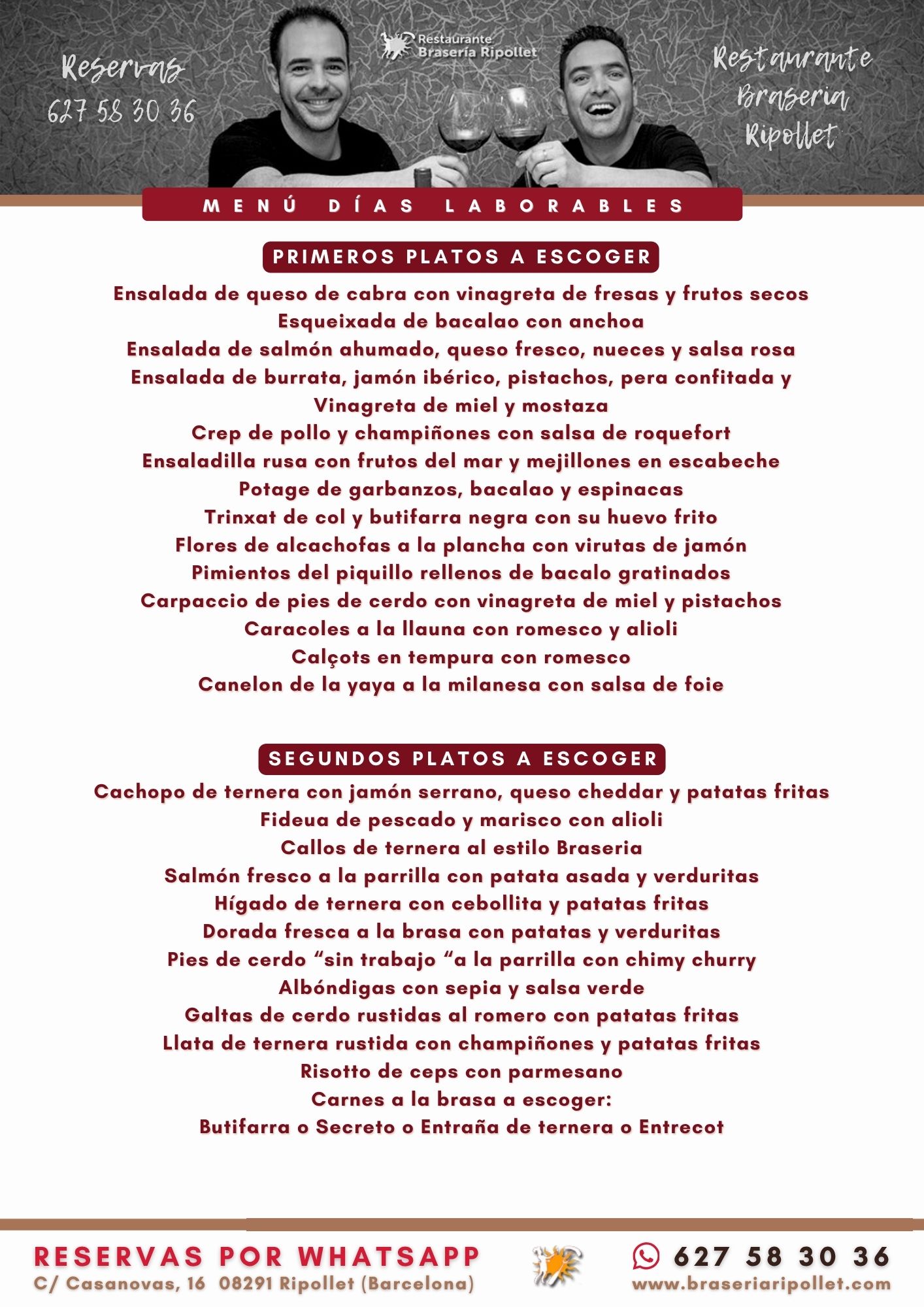 BraseriaRipollet Menu Laborables 1
