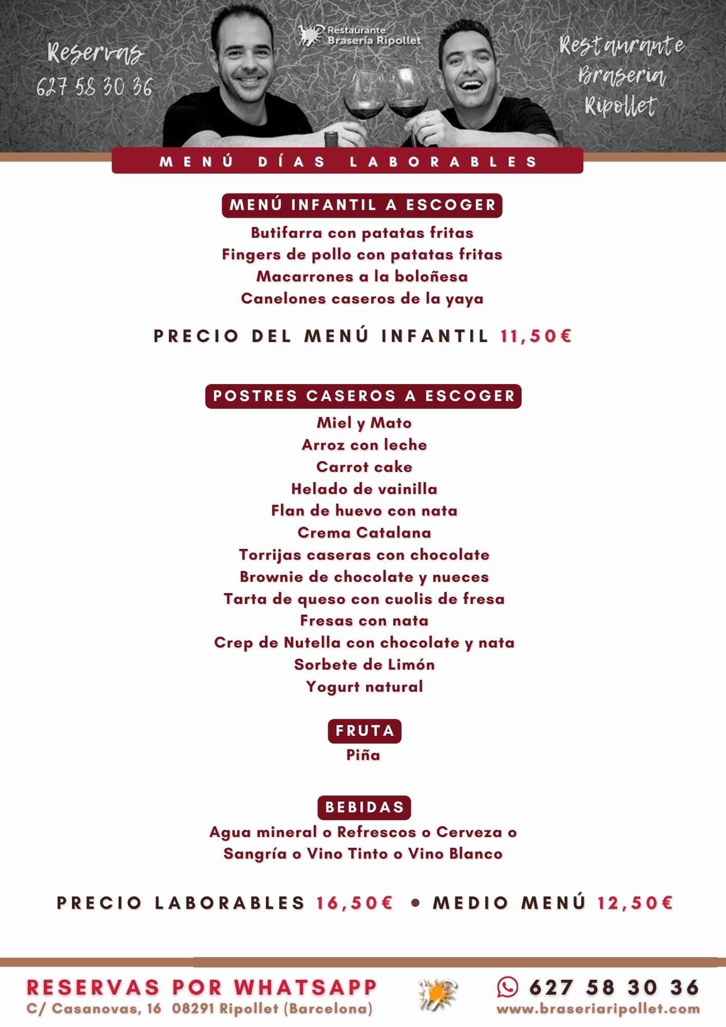 BraseriaRipollet Menu Laborables 2
