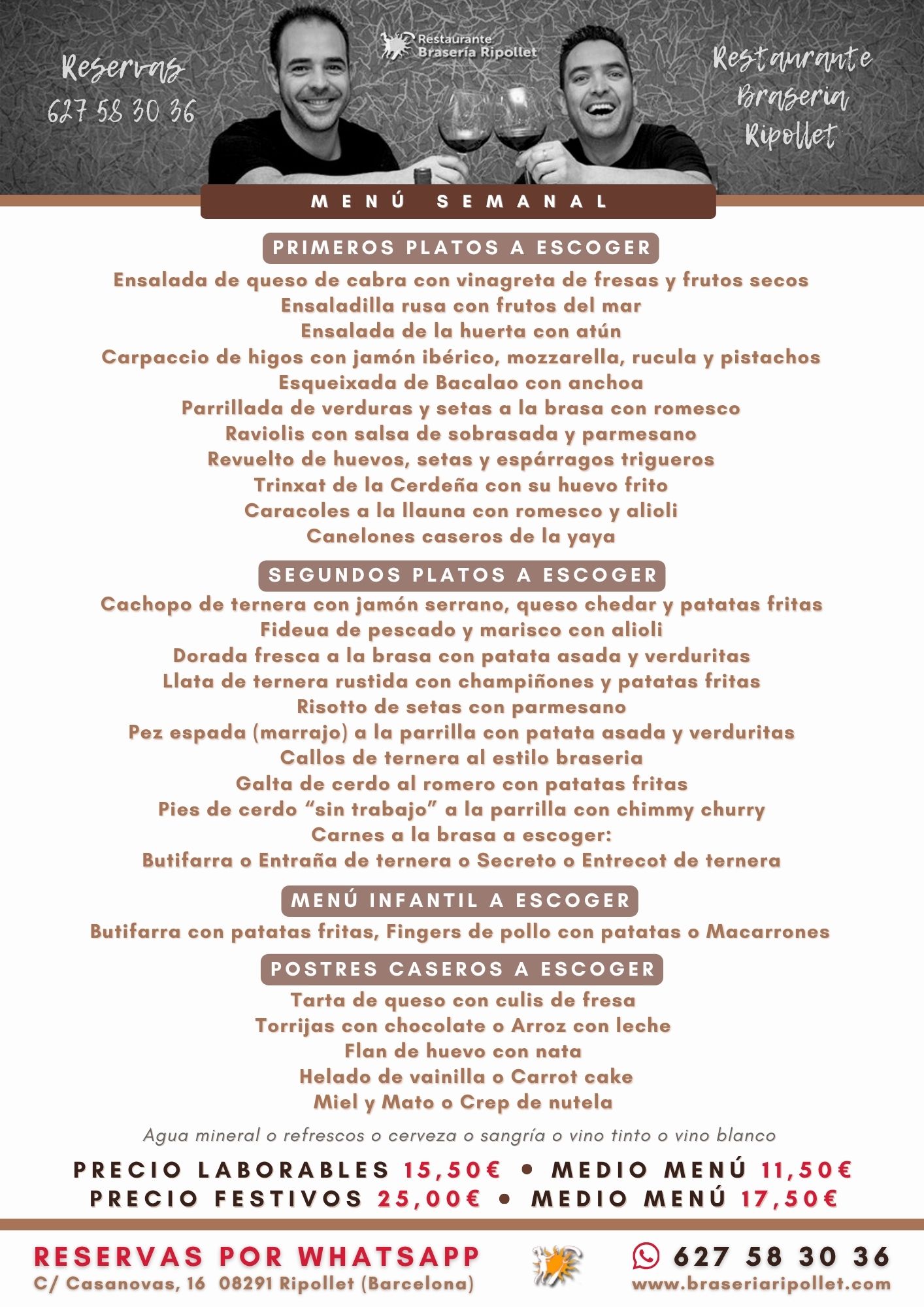 BraseriaRipollet Menu semanal 2025 2026